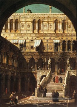 Scala dei giganti 1765 Canaletto Peinture à l'huile